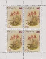 F-EX42297 GUYANA 1986 DISCOVERY COLUMBUS OVERPRINT FLOWER ORCHID.   - Christoffel Columbus