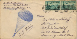 1952 FORT BRAGG - DÜSSELDORF , U.S. AIRBORNE ARMY , SOBRE CIRCULADO , CORREO AÉREO , PARACAIDISMO , PARACHUTISME - Lettres & Documents