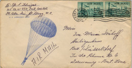 1952 FORT BRAGG - DÜSSELDORF , U.S. AIRBORNE ARMY , SOBRE CIRCULADO , CORREO AÉREO , PARACAIDISMO , PARACHUTISME - Cartas & Documentos