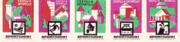 Czechoslovakia - Czechia 5 Matchbox Labels, SPORT, -TURIST - Travel Agency - Boites D'allumettes - Etiquettes