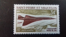 SAINT PIERRE ET MIQUELON  PA 43**  SERIE COLONIALE  " AVION SUPERSONIQUE "CONCORDE" - Unused Stamps