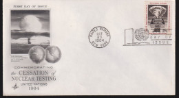 Nations Unies 1964 - FDC Pour L'arrêt Des Essais Nucléaires - New York 23 Oct 1964 - FDC