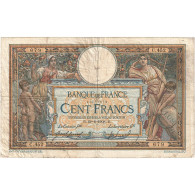 France, 100 Francs, Luc Olivier Merson, 1909, C.452, B+, Fayette:22.1, KM:69 - 100 F 1908-1939 ''Luc Olivier Merson''