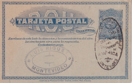 R.O.U TARJETA POSTAL LUIS RIGUE MONTEVIDEO Avec Cachet Du Centenaire De Colon - Uruguay