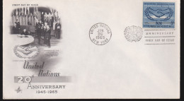 Nations Unies 1965 - FDC 20éme Anniversaire De L'ONU - New York 26 Jun 1965 - Les 2 Env. - FDC