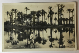 EGYPT - NATIVE VILLAGE NEAR PYRAMIDS FOTOGRAFICA 1939 VIAGGIATA FP - Le Caire
