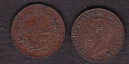 1 CENT.1867M BB VITTORIO EMANUELE II - 1861-1878 : Victor Emmanuel II