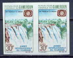 Cameroun 256 - Paire Non Dentelé Imperf ** Mnh N° 450 Année Du Tourisme Tourism 1967 Chute De Sanage - Altri & Non Classificati