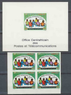 Centrafricaine 030 N°97 épreuve De Luxe/deluxe Proof + Non Dentelé Imperf UNICEF 72 Enfant (child) - UNICEF