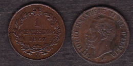 1 CENT.1867M QFDC VITTORIO EMANUELE II - 1861-1878 : Victor Emmanuel II