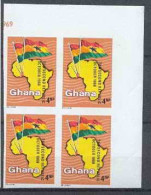 Ghana BLOC 4 Non Dentelé Imperf ** MNH N° 359 SECONDE REPUBLIQUE COTE 65 EURO - Ghana (1957-...)