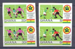 Ghana N° 618 / 619 Football (Soccer) Paire Non Dentelé Imperf ** MNH Coupe D'Afrique Des Nations - Copa Africana De Naciones