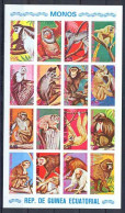 Guinée équatoriale Guinea 023a Singes (monkeys) Non Dentelé Imperf Bloc MNH ** - Apen