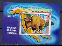 Guinée équatoriale Guinea 048 -Faune (Animals & Fauna) BISON Michel N°145 COTE 6.50 EUROS MNH ** - Guinea Ecuatorial