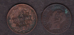 2 CENT.1861M MB VITTORIO EMANUELE II - 1861-1878 : Victor Emmanuel II.