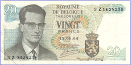 BELGIE - 20 FR 1964 - Nr 3Z9628239 - Altri & Non Classificati