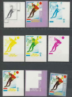 Guinée équatoriale Guinea 334a N°67 Jeux Olympiques Olympic Games Sapporo Essai Proof Non Dentelé Imperf Orate MNH ** - Figure Skating