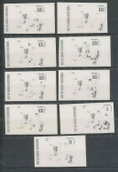 Guinée équatoriale Guinea 414D N°275/283 Football Soccer Essai Proof Non Dentelé Imperf Orate Complet MNH ** - 1974 – Allemagne Fédérale