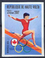 Haute-Volta 014c Non Dentelé Imperf ** Mnh N° 204 Jeux Olympiques (jo) MONTREAL 1976 Gymnastique Poutre - Ginnastica