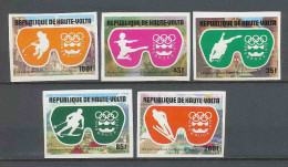 Haute-Volta 030 Non Dentelé Imperf ** Mnh N° 370/72 + PA N° 199/200 Jeux Olympiques HOCKEY INNSBRUCK 1976 - Inverno1976: Innsbruck