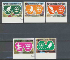 Haute-Volta 030A Non Dentelé Imperf ** Mnh N° 370/72 + PA N° 199/200 Jeux Olympiques HOCKEY INNSBRUCK 1976 - Invierno 1976: Innsbruck