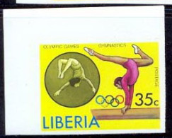Liberia 014c-Non Dentelé Imperf SPORT Jeux Olympiques Olympic Games POUTRE MNH ** - Gymnastik