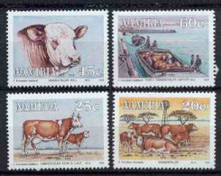 Namibie (Namibia) N° 695 / 698 Série Complète Vaches (caws) - Ferme