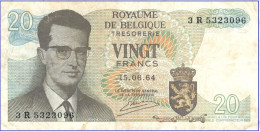 BELGIE - 20 FR 1964 - Nr 3R5323096 - Otros & Sin Clasificación