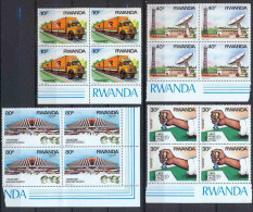 Rwanda (rwandaise) BLOC 4 N° 1198 /1201 COTE 6 EUROS TRANSPORT - Ongebruikt