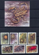 Tanzanie (Tanzania) 004 N°1585/1591 Araignées (spiders) Insectes (insects) Bloc 249 Scorpion MNH ** - Tanzanie (1964-...)