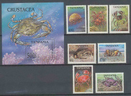 Tanzanie (Tanzania) 025 N°1695/1701 + Bloc Crustacé Série Complète Poissons (Fish Poisson Fishes) MNH ** - Crustáceos