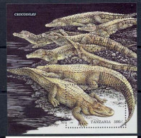 Tanzanie (Tanzania) 027 Bloc Crocodile + Bloc ** Complet MNH ** - Tanzanie (1964-...)