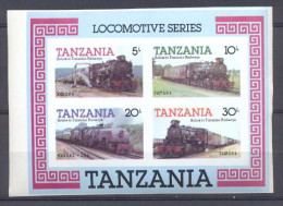 Tanzanie (Tanzania) 044 Bloc M 41 Train Trains Non Dentelé Imperf MNH ** - Tanzanie (1964-...)