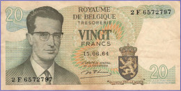 BELGIE - 20 FR 1964 - Nr 2F6572797 - Autres & Non Classés