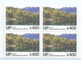 ARGENTINA 2019 LOS ALERCES NATIONAL PARK UP NATURE LANDSCAPES BLOCK OF FOUR MNH - Nuevos