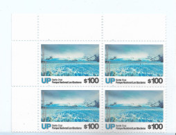 ARGENTINA 2019 NATIONAL PARKS U.P. GLACIERS 100 PESOS CORNER BLOCK OF FOUR MNH - Nuovi