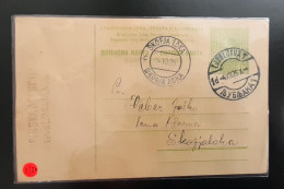 Kingdom SHS 50 Para Postal Stationery Card Ljubljana To Skofja Loka 4.12.1926 Catalog No. 8/IIB - Postal Stationery