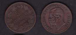 5 CENTESIMI 1861M BB  VITTORIO EMANUELE II - 1861-1878 : Vittoro Emanuele II