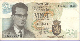 BELGIE - 20 FR 1964 - Nr 3S6729043 - Autres & Non Classés