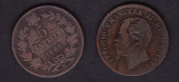 5 CENTESIMI 1862N BB  VITTORIO EMANUELE II - 1861-1878 : Vittoro Emanuele II