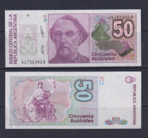 ARGENTINA  -  1986-89 10 Australes  UNC/aUNC  Banknote - Argentina