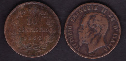 10 CENTESIMI 1863 BB  VITTORIO EMANUELE II - 1861-1878 : Victor Emmanuel II