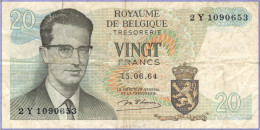 BELGIE - 20 FR 1964 - Nr 2Y1090653 - Autres & Non Classés