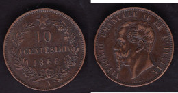 10 CENTESIMI 1866N BB-QSPL  VITTORIO EMANUELE II - 1861-1878 : Vittoro Emanuele II