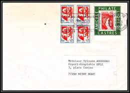 72040 Porte Timbres Paris 1978 Amicale Philatelique De Castres Tarn Sabine 1972 1468 Auch Lettre Cover France - 1977-1981 Sabine Van Gandon