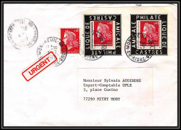 72163 Porte Timbres Montreuil-aux-Lions Aisne 1978 Amicale Philatelique De Castres Tarn Cheffer Lettre Cover France - 1967-1970 Marianne Of Cheffer