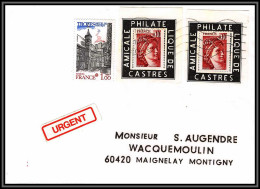 72215 Porte Timbres Somme 1978 Amicale Philatelique De Castres Tarn Sabine 1968 Lettre Cover France - 1977-1981 Sabine De Gandon