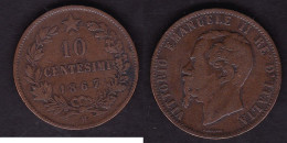 10 CENTESIMI 1867H BB VITTORIO EMANUELE II - 1861-1878 : Vittoro Emanuele II