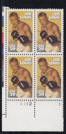 Sc#2766, Joe Louis Boxer Boxing Sport, 29-cent Plate Number Block Of 4 MNH Stamps - Números De Placas