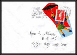 72707 Porte Timbres Mary Poppins Marianne Du Bicentenaire Lettre Cover France - 1989-1996 Marianne Du Bicentenaire